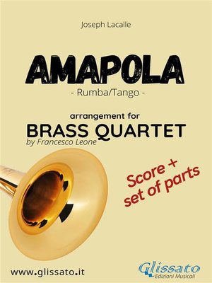 cover image of Amapola--Brass Quartet score & parts
